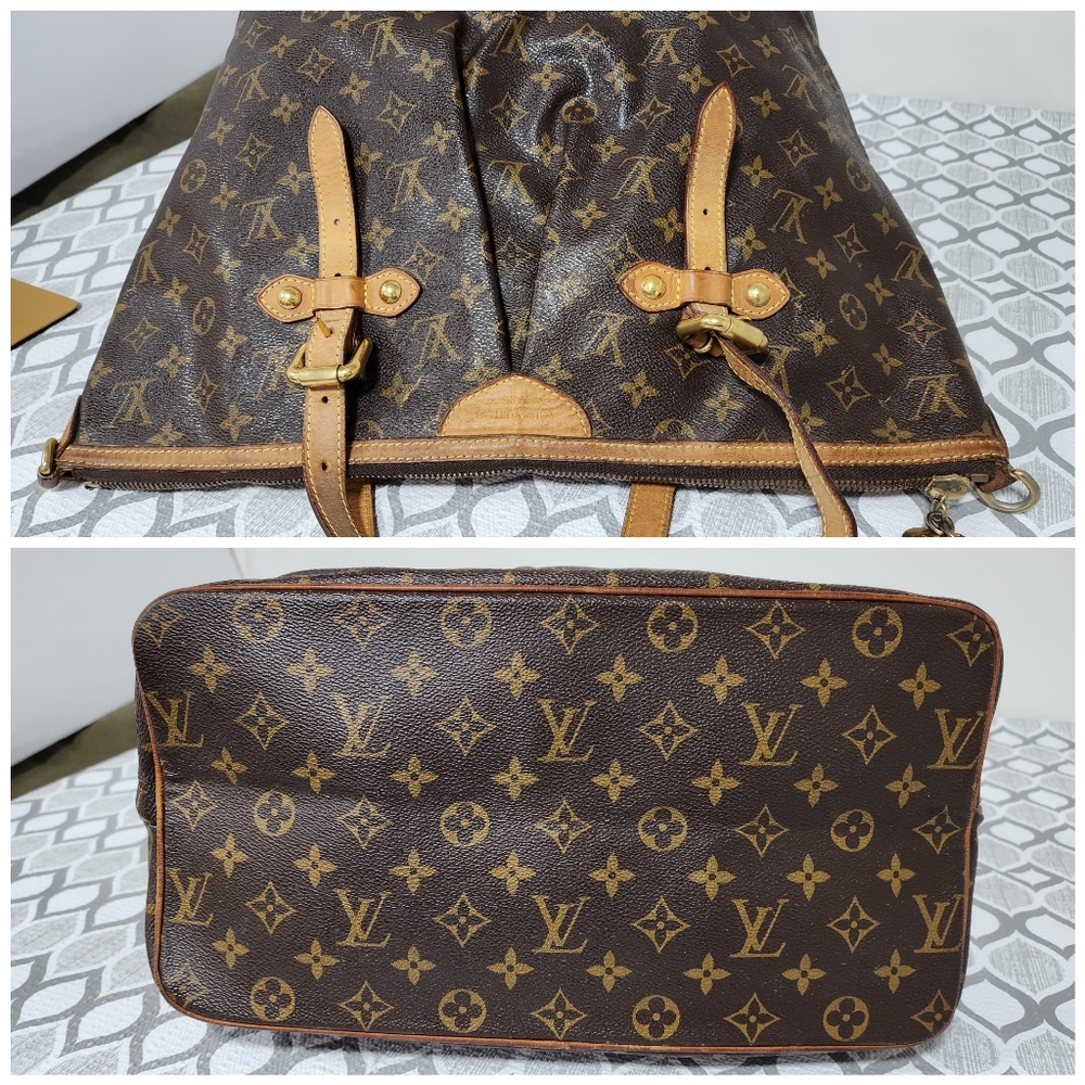 LOUIS VUITTON Monogram Palermo GM Shoulder Bag Brown/Beige - Picture 7 of 16
